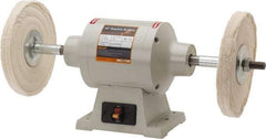 Enco - 10" Wheel Diam x 3/4" Wheel Width, 1 hp Buffer - 3/4" Arbor Hole Diam, 1 Phase, 3,450 Max RPM, 120 Volts - Exact Tool & Supply