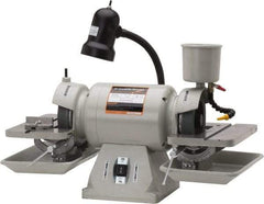 Enco - 6" Wheel Diam x 1" Wheel Width, 1/2 hp Carbide Grinder - 1-1/4" Arbor Hole Diam, 1 Phase, 3,450 Max RPM, 120 Volts - Exact Tool & Supply