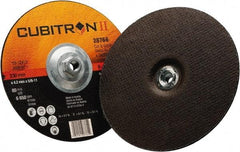 3M - 36 Grit, 9" Wheel Diam, 1/8" Wheel Thickness, Type 27 Depressed Center Wheel - Ceramic, 6,650 Max RPM - Exact Tool & Supply