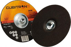 3M - 36 Grit, 7" Wheel Diam, 1/8" Wheel Thickness, Type 27 Depressed Center Wheel - Ceramic, 8,500 Max RPM - Exact Tool & Supply