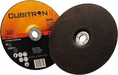 3M - 36 Grit, 9" Wheel Diam, 1/8" Wheel Thickness, 7/8" Arbor Hole, Type 27 Depressed Center Wheel - Ceramic, 6,650 Max RPM - Exact Tool & Supply