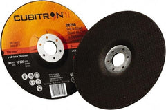 3M - 36 Grit, 6" Wheel Diam, 1/8" Wheel Thickness, 7/8" Arbor Hole, Type 27 Depressed Center Wheel - Ceramic, 10,200 Max RPM - Exact Tool & Supply
