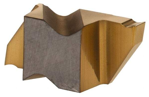 Hertel - 2062IG K Grade HC335, 1.57mm Cutting Width Carbide Grooving Insert - 2.79mm Max Depth of Cut, Right Hand, TiN Finish - Exact Tool & Supply