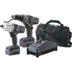 Ingersoll-Rand - 20 Volt Cordless Tool Combination Kit - Includes 1/2" High Torque Impact Wrench & 1/2" Drill/Driver, Lithium-Ion Battery Included - Exact Tool & Supply