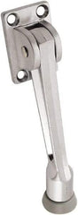 National Mfg. - 5" Projection Kickdown Door Stop - Screw Mount, Satin Chrome Finish - Exact Tool & Supply