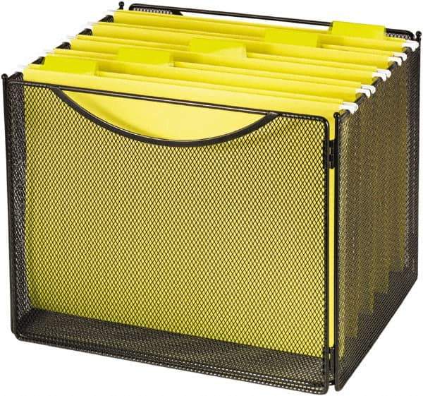 Safco - Black File Boxes-Storage - Steel, Mesh - Exact Tool & Supply