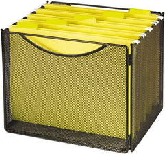 Safco - Black File Boxes-Storage - Steel, Mesh - Exact Tool & Supply