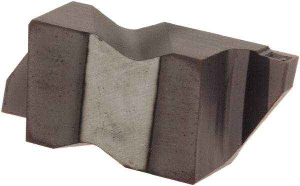 Tool-Flo - 3078FLG Grade AC3, 0.078" Cutting Width Carbide Grooving Insert - 0.12" Max Depth of Cut, Left Hand, .005 to .010" Corner Radius, AlTiN Finish - Exact Tool & Supply