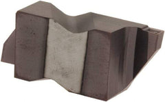 Tool-Flo - 3078FLG Grade AC3, 0.078" Cutting Width Carbide Grooving Insert - 0.12" Max Depth of Cut, Left Hand, .005 to .010" Corner Radius, AlTiN Finish - Exact Tool & Supply