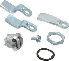 Dzus - 5/16" Max Thickness, NEMA 4 Rated Pawl Latch - 25/64, 23/32 & 1-7/64 Grip, Chrome Finish - Exact Tool & Supply