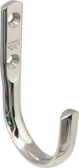 Sugatsune - 15/32" Wide x 2-13/16" High x 13/64" Thick, Wall Hook - 1-3/4" Projection, Polished - Exact Tool & Supply