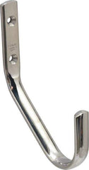 Sugatsune - 5/8" Wide x 4-1/2" High x 15/64" Thick, Wall Hook - 3-5/32" Projection, Polished - Exact Tool & Supply