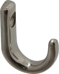 Sugatsune - 23/64" Wide x 1-1/8" High x 5/32" Thick, Wall Hook - 7/8" Projection, Polished - Exact Tool & Supply