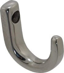 Sugatsune - 23/64" Wide x 1-11/32" High x 7/32" Thick, Wall Hook - 1-3/16" Projection, Polished - Exact Tool & Supply