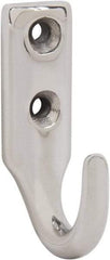 Sugatsune - 15/32" Wide x 1-9/16" High x 5/32" Thick, Wall Hook - 1-1/32" Projection, Polished - Exact Tool & Supply