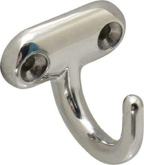 Sugatsune - 1-27/64" Wide x 1-5/16" High x 7/32" Thick, Wall Hook - 1-1/4" Projection, Polished - Exact Tool & Supply