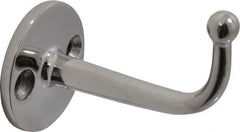 Sugatsune - 1/4" Wide x 1-15/32" High x 1-7/64" Thick, Ball Point Hook - 1-27/32" Projection, Polished - Exact Tool & Supply