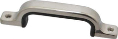 Sugatsune - 9/16" Handle Diam, Polished Stainless Steel, Rubber Drawer Pull - 1-15/32" Projection, 5-33/64" Center to Center - Exact Tool & Supply