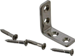 Sugatsune - 1-7/32" Long x 15/32" Wide, 18-8 Stainless Steel, Corner Brackets - Exact Tool & Supply