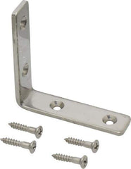 Sugatsune - 2-13/32" Long x 19/32" Wide, 18-8 Stainless Steel, Corner Brackets - Exact Tool & Supply