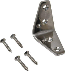 Sugatsune - 1-5/8" Long x 1" Wide, 18-8 Stainless Steel, Wide Corner Brackets - Exact Tool & Supply