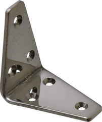 Sugatsune - 2-3/16" Long x 1-3/8" Wide, 18-8 Stainless Steel, Wide Corner Brackets - Exact Tool & Supply