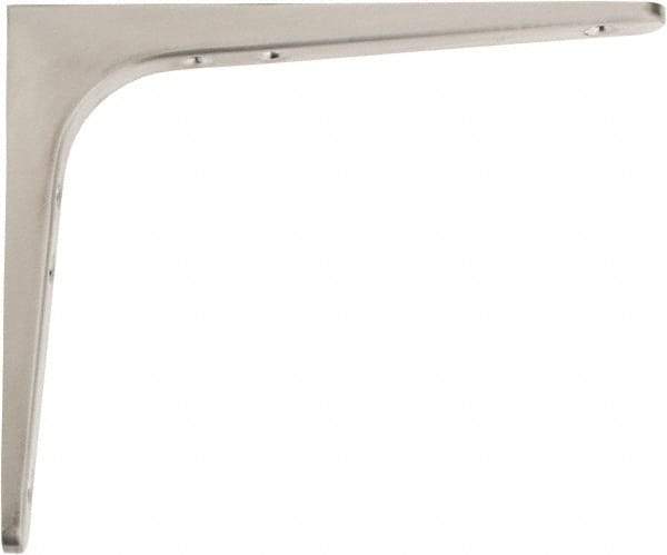 Sugatsune - 55 Lb Capacity, Satin Stainless Steel Coated, Shelf Bracket - 5-7/8" Long, 7-1/8" Wide - Exact Tool & Supply