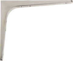 Sugatsune - 55 Lb Capacity, Satin Stainless Steel Coated, Shelf Bracket - 5-7/8" Long, 7-1/8" Wide - Exact Tool & Supply