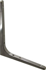 Sugatsune - 62 Lb Capacity, Satin Stainless Steel Coated, Shelf Bracket - 7-7/8" Long, 9-7/16" Wide - Exact Tool & Supply