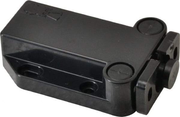Sugatsune - 2-1/4" Long x 1-3/8" Wide x 5/8" High, Plastic Safe Push Latch - MC-37 Catch - Black Coated - Exact Tool & Supply
