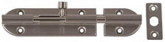 Sugatsune - Slide Bolts; Type: Spring Loaded Barrel Bolt ; Length (Inch): 4-47/64 ; Length (mm): 120.00 ; Width (Inch): 1-5/16 ; Width (mm): 33.00 ; Material: 304 Stainless Steel - Exact Tool & Supply