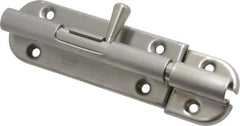 Sugatsune - 4-3/8" Long, 1" Wide Stainless Steel Barrel Bolts - Nickel Plated - Exact Tool & Supply