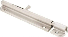 Sugatsune - 6-1/16" Long, 1" Wide Stainless Steel Barrel Bolts - Nickel Plated - Exact Tool & Supply