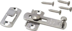 Sugatsune - 2" Long x 1-3/8" Wide, Slide Bar Latch - Stainless Steel, with Polished Finish - Exact Tool & Supply