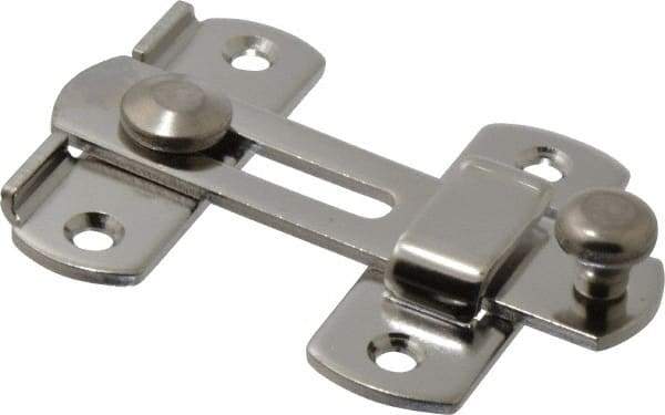 Sugatsune - 2-3/4" Long x 3-15/16" Wide x 3/8" High, Bar Latch - Stainless Steel, with Stainless Finish - Exact Tool & Supply