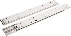 Sugatsune - 20" Slide Length, 14.22" Travel Length, Stainless Steel Ball Bearing Slide SSR-5 - 1/2" Wide, 2-3/4" High, 218 Lb Capacity at Full Extension, Satin Finish - Exact Tool & Supply