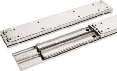 Sugatsune - 16" Slide Length, 16.56" Travel Length, Stainless Steel Ball Bearing Slide SSR-10 - 7/8" Wide, 2-3/4" High, 571 Lb Capacity at Full Extension, Satin Finish - Exact Tool & Supply