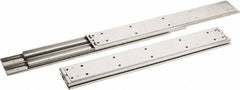 Sugatsune - 18" Slide Length, 18.56" Travel Length, Stainless Steel Ball Bearing Slide SSR-10 - 7/8" Wide, 2-3/4" High, 551 Lb Capacity at Full Extension, Satin Finish - Exact Tool & Supply