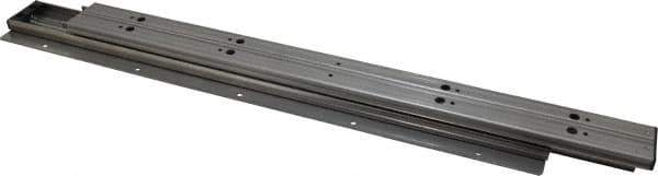 Sugatsune - 19.68" Slide Length, 21.1" Travel Length, Stainless Steel Ball Bearing Slide TSS3 - 1-1/16" Wide, 1-3/4" High, 187 Lb Capacity at Full Extension, Satin Finish - Exact Tool & Supply