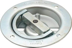Made in USA - Zinc Finish Trap Door Ring - 1-1/8" High x 6-5/16" Wide - Exact Tool & Supply