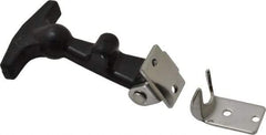 Value Collection - 2" Long x 1-27/32" Wide x 7/8" High, Hood Latch - Rubber & Steel, with Black Finish - Exact Tool & Supply