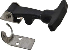 Value Collection - 4-1/32" Long x 2-13/32" Wide x 1-1/8" High, Hood Latch - Rubber & Steel, with Black Finish - Exact Tool & Supply