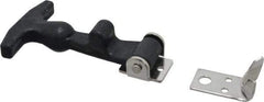 Value Collection - 5-3/8" Long x 3-1/8" Wide x 1-3/8" High, Hood Latch - Rubber & Steel, with Black Finish - Exact Tool & Supply
