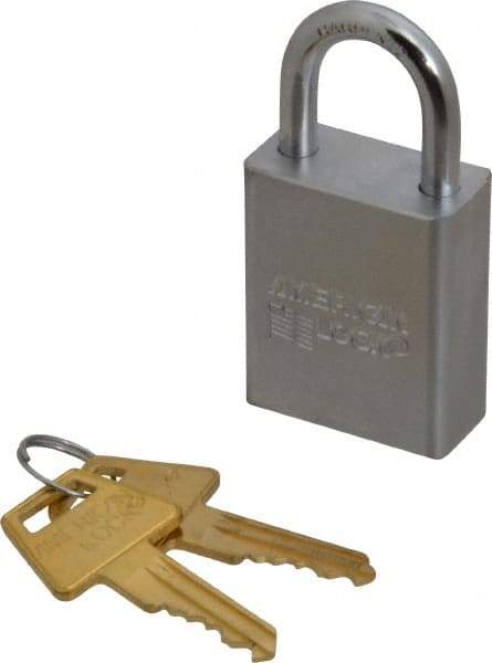 American Lock - 1" Shackle Clearance, Keyed Different A5100 Padlock - 1/4" Shackle Diam, Steel - Exact Tool & Supply