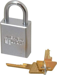 American Lock - 1" Shackle Clearance, Keyed Alike A5100 Padlock - 1/4" Shackle Diam, Steel - Exact Tool & Supply