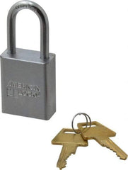 American Lock - 1-1/2" Shackle Clearance, Keyed Alike A5101 Padlock - 1/4" Shackle Diam, Steel - Exact Tool & Supply