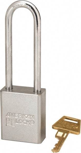 American Lock - 3" Shackle Clearance, Keyed Different A5102 Padlock - 1/4" Shackle Diam, Steel - Exact Tool & Supply