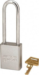 American Lock - 3" Shackle Clearance, Keyed Different A5102 Padlock - 1/4" Shackle Diam, Steel - Exact Tool & Supply