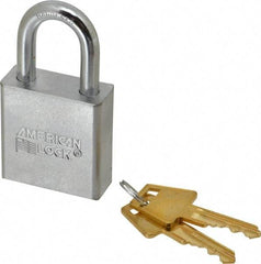 American Lock - 1-1/8" Shackle Clearance, Keyed Alike A5200 Padlock - 5/16" Shackle Diam, Steel - Exact Tool & Supply