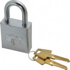 American Lock - 1-1/8" Shackle Clearance, Keyed Alike A5200 Padlock - 5/16" Shackle Diam, Steel - Exact Tool & Supply